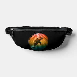 dolphin summer sea ocean sunset bum bags