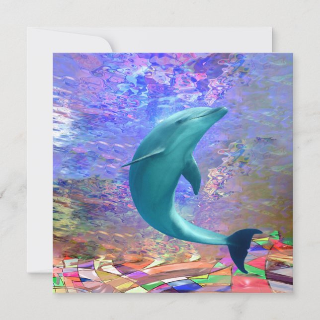 Dolphin Sunlight  Card (Front)