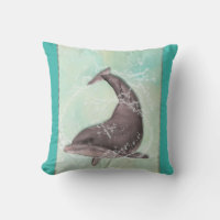 Dolphin Swimming Around in Cool Green Water
