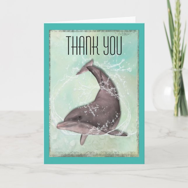 Dolphin Swimming Towards You Thank You (Front)