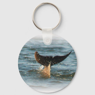 Dolphin Tail up Key Ring