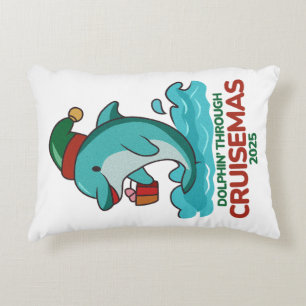Dolphin’ Through Cruisemas 2025 Decorative Cushion