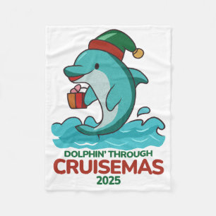Dolphin’ Through Cruisemas 2025 Fleece Blanket