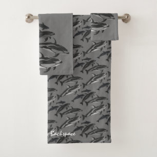 Dolphin Towel Sets Personalised Dolphin Art Towels