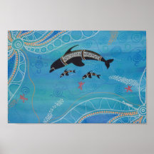 Dolphin Twin Calves Poster