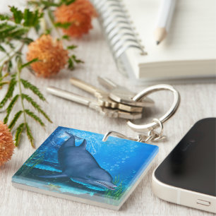 Dolphin Underwater Key Ring