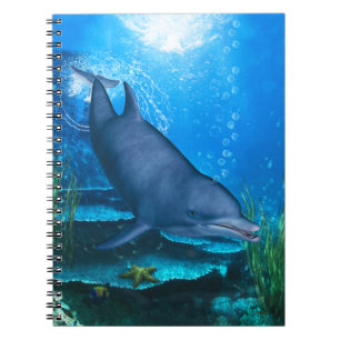 Dolphin Underwater Spiral Notebook