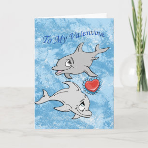 Dolphin Valentine's Day Card