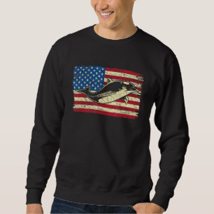 Dolphin Vintage American USA Flag Men Women Teen G Sweatshirt