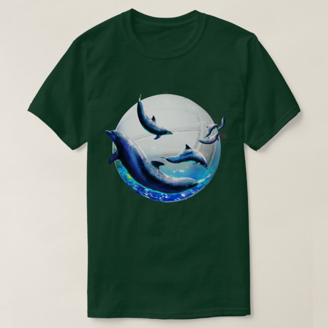 Dolphin Volleyball T-Shirt (Design Front)