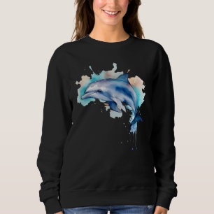 Dolphin Watercolor Sweatshirt