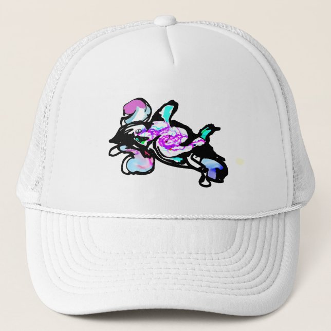 Dolphin wave fun trucker hat (Front)