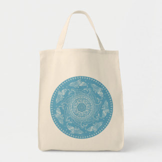 Dolphin wave tote bag