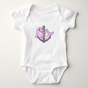 Dolphin with Anchor Baby Bodysuit