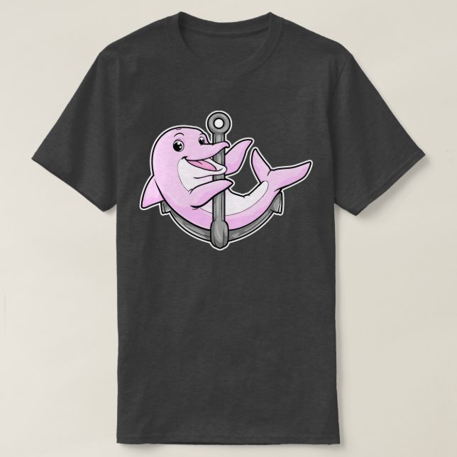 Dolphin with Anchor T-Shirt (Design Front)