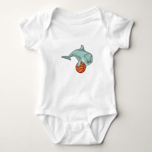 Dolphin with Basketball Baby Bodysuit