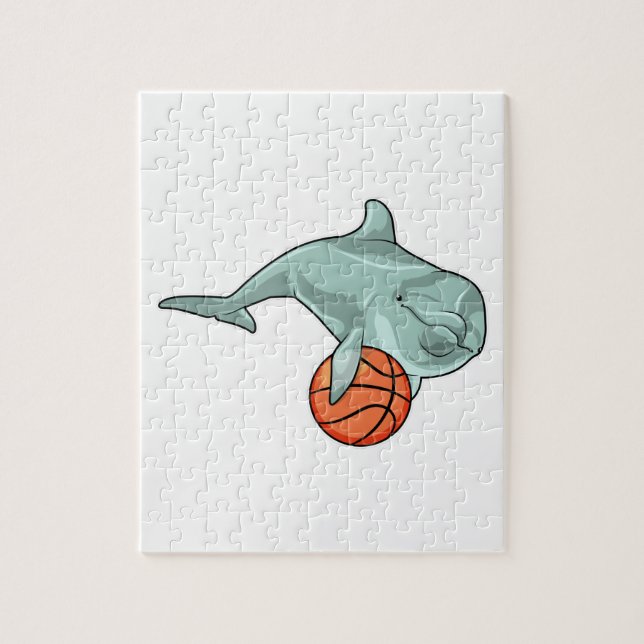 Dolphin with Basketball Jigsaw Puzzle (Vertical)