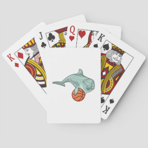 Dolphin with Basketball Playing Cards