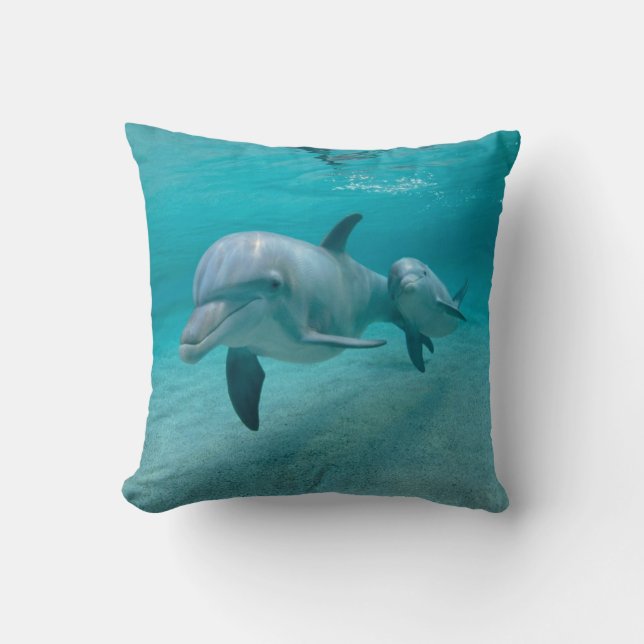 DOLPHIN WITH CALF PILLOW (Front)