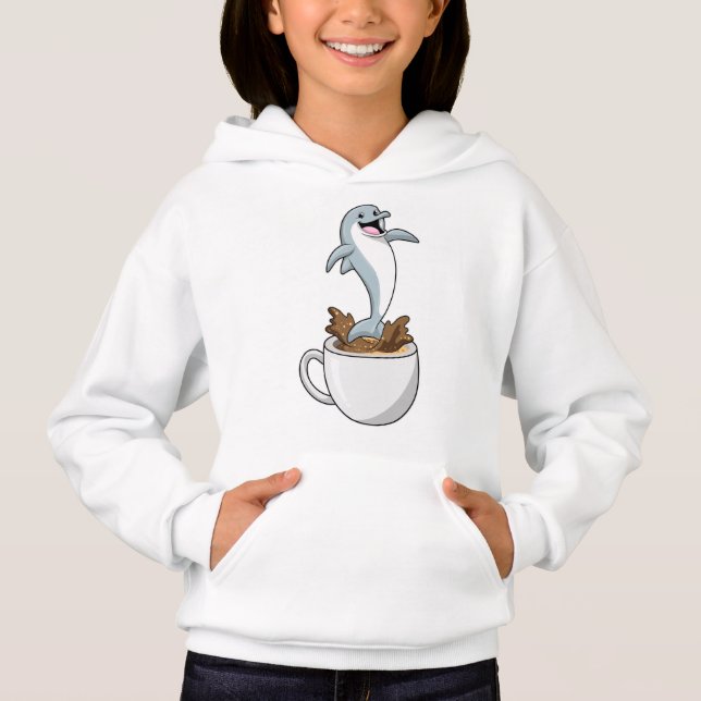 Dolphin with Cup of Coffee (Front)