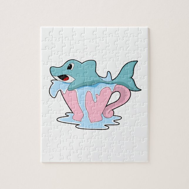 Dolphin with Cup of Water.PNG Jigsaw Puzzle (Vertical)