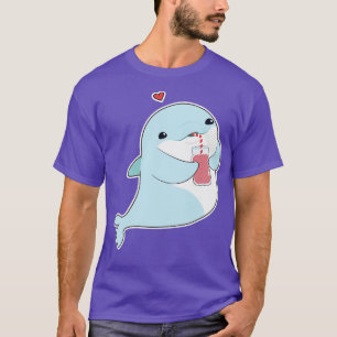 Dolphin with Drink Heart T-Shirt
