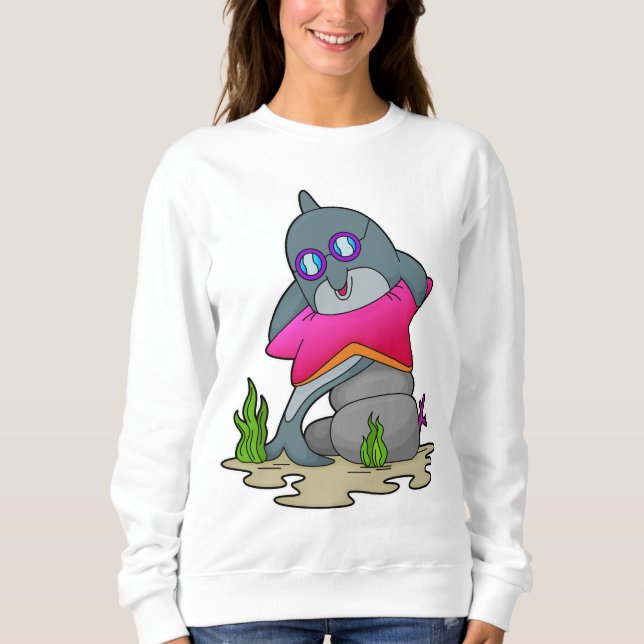 Dolphin with Glasses Sweatshirt (Front)