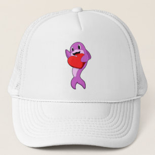 Dolphin with Heart Trucker Hat