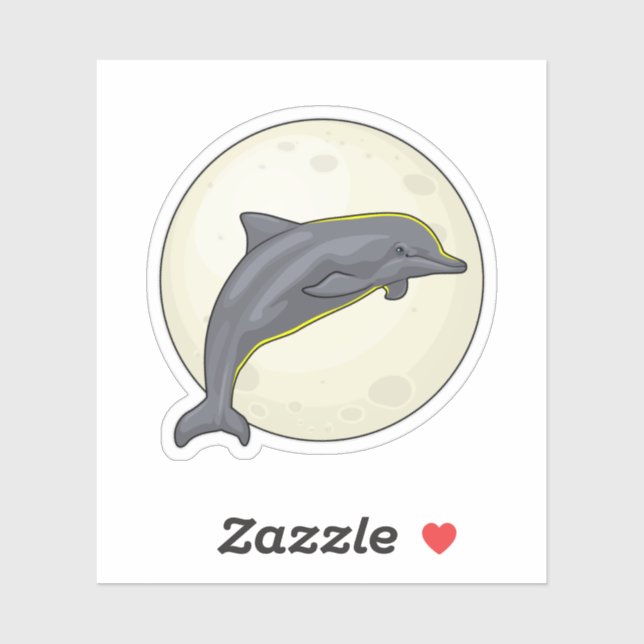 Dolphin with Moon (Sheet)