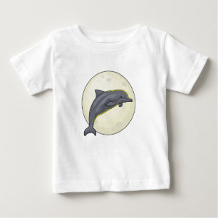 Dolphin with Moon Baby T-Shirt