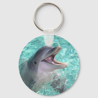 Dolphin with open mouth key ring