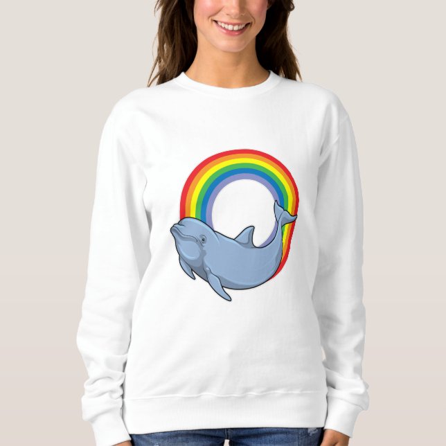 Dolphin with Rainbow Sweatshirt (Front)