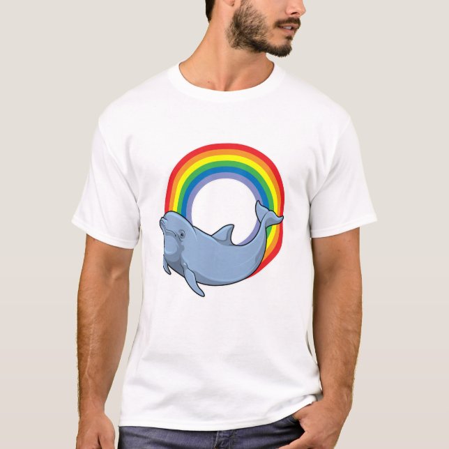 Dolphin with Rainbow T-Shirt (Front)