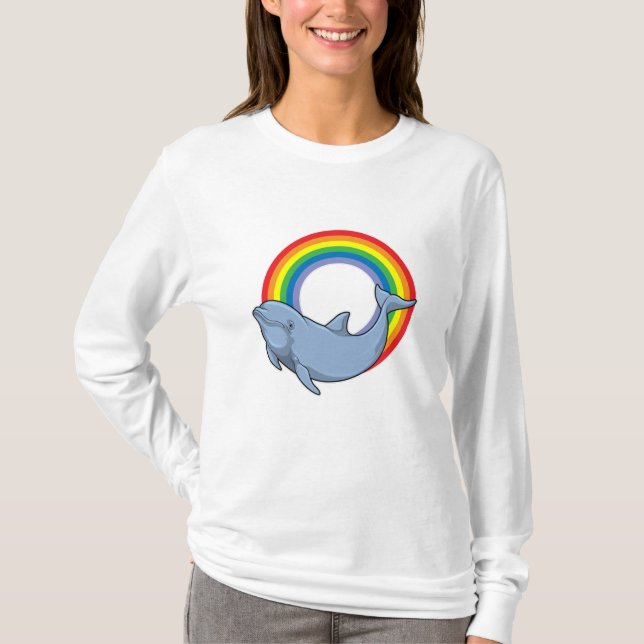 Dolphin with Rainbow T-Shirt (Front)