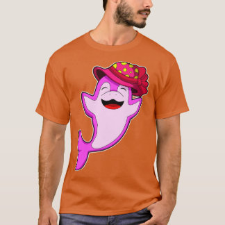 Dolphin with red Hat T-Shirt