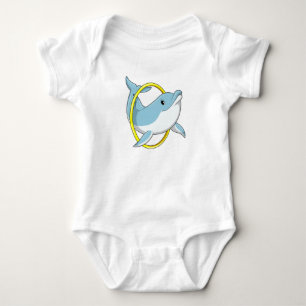 Dolphin with Ring Baby Bodysuit