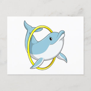 Dolphin with Ring Postcard