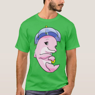 Dolphin with Umbrella T-Shirt