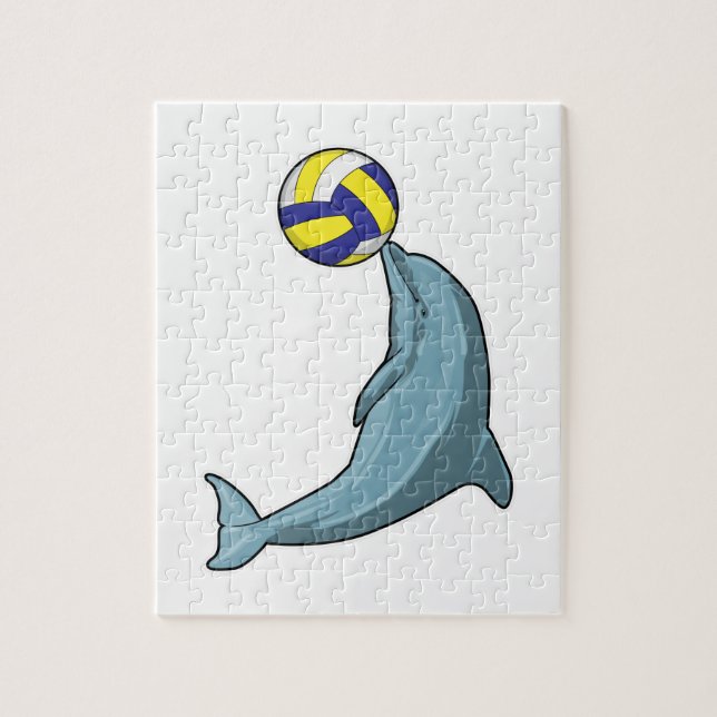 Dolphin with Volleyball Jigsaw Puzzle (Vertical)