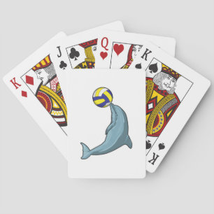 Dolphin with Volleyball Playing Cards