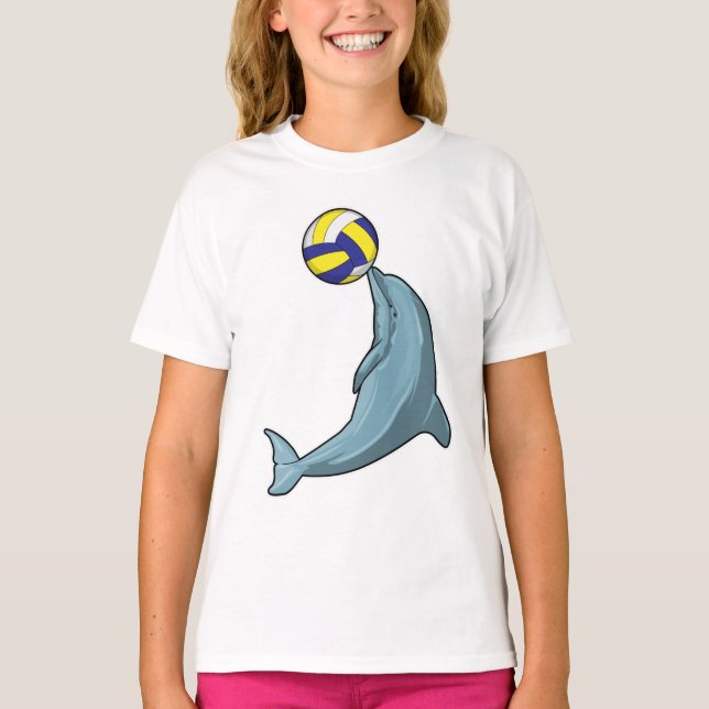 Dolphin with Volleyball T-Shirt (Front)