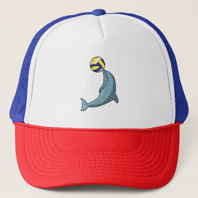 Dolphin with Volleyball Trucker Hat (Front)