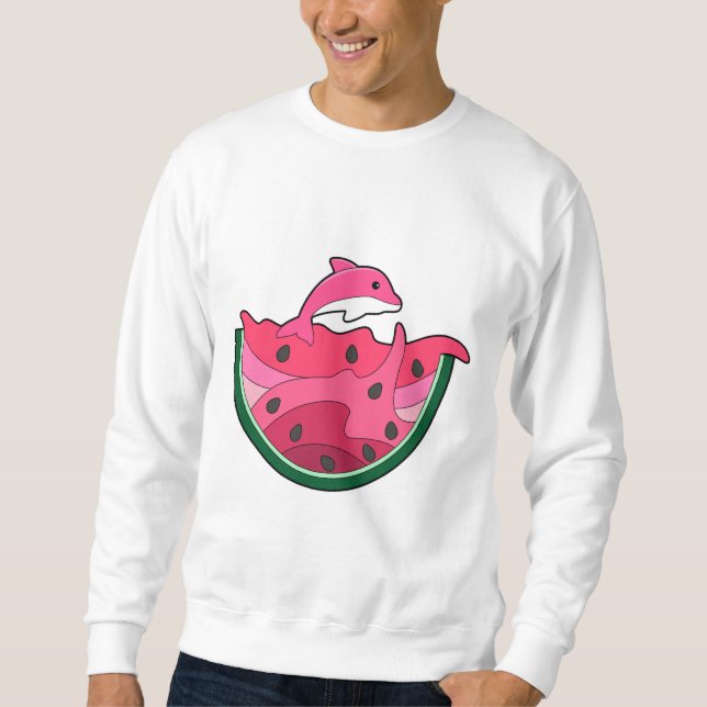Dolphin with Watermelon Sweatshirt (Front)