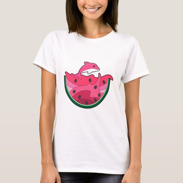 Dolphin with Watermelon T-Shirt (Front)