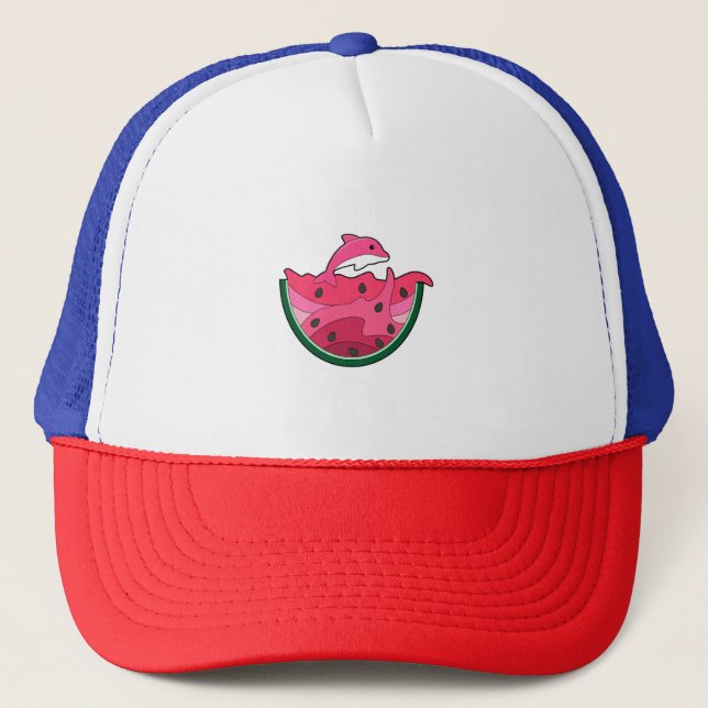 Dolphin with Watermelon Trucker Hat (Front)