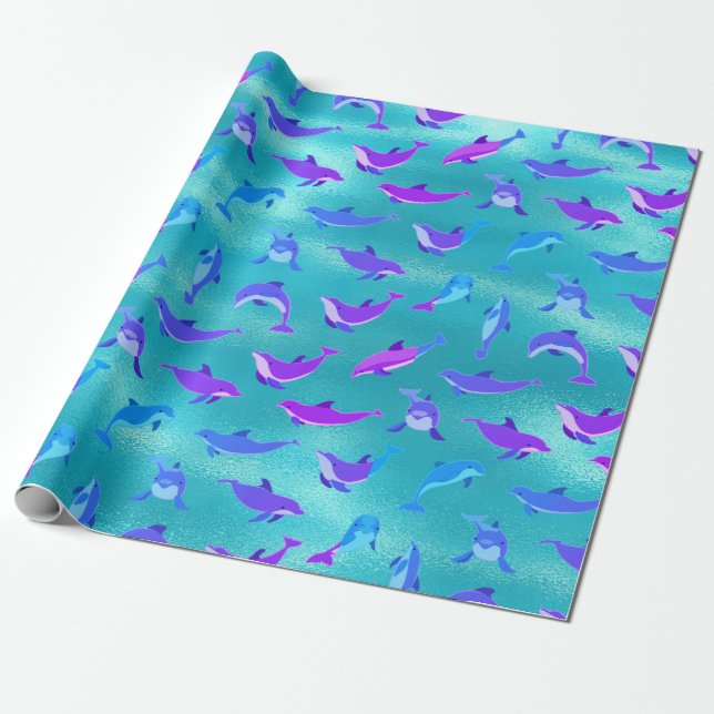 Dolphin Wrapping Paper (Unrolled)