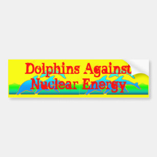 Dolphins Against Nuclear Energy Anti-Nuke Bumper Sticker