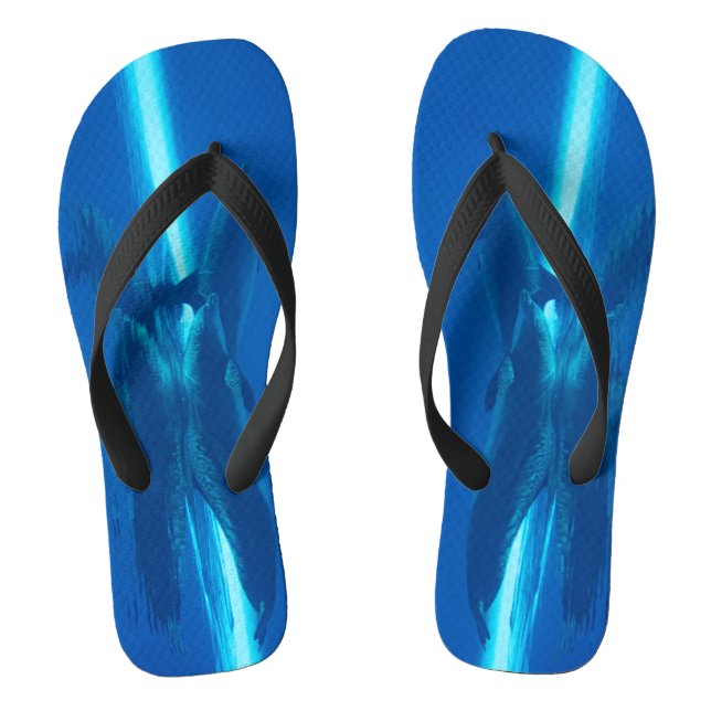Dolphins and reflections  jandals (Footbed)