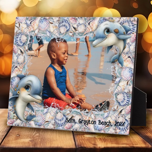Dolphins and Seashells Kids Photo Frame (Creator Uploaded)
