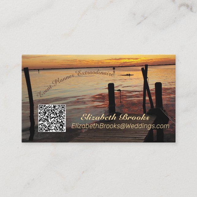 Dolphins at Sunset Business Card (Front)